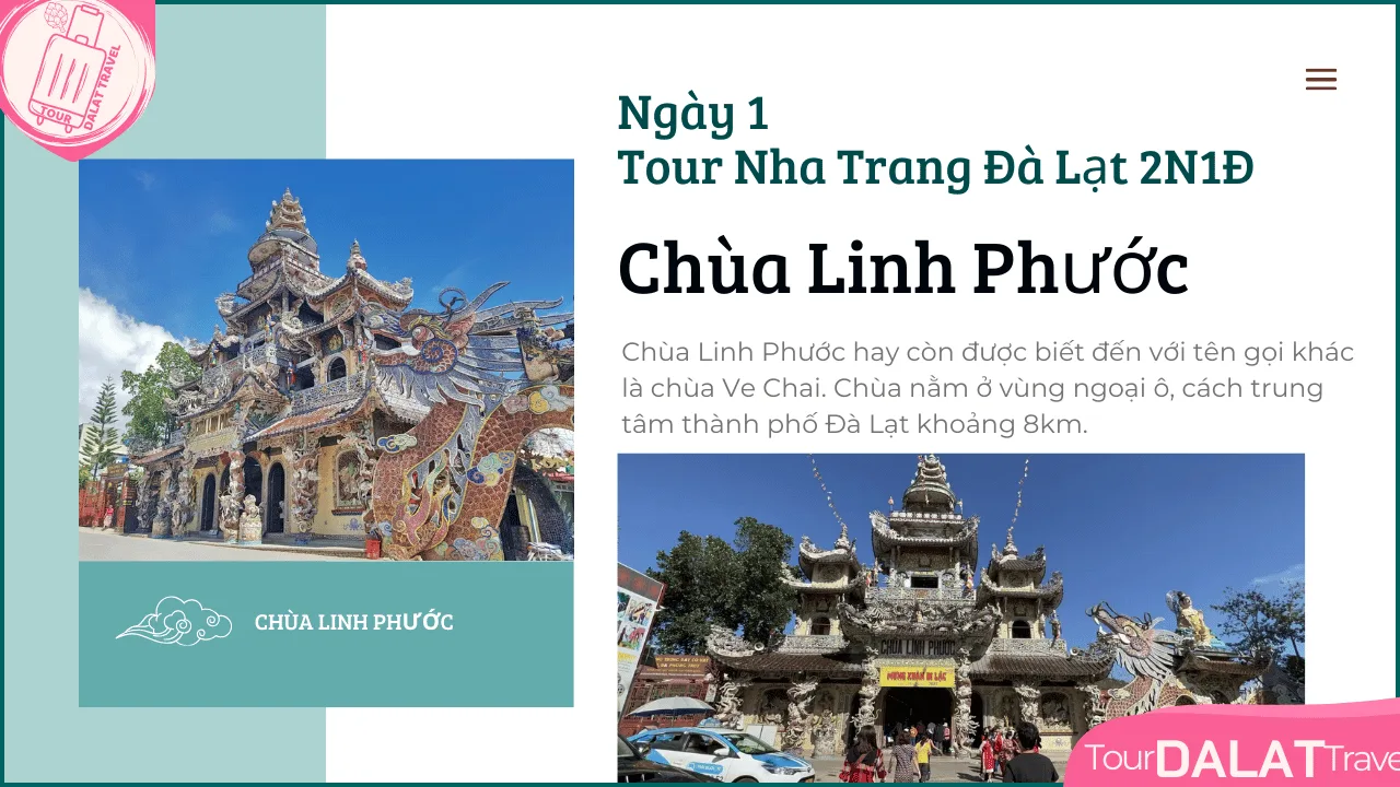 Tour Nha Trang Đà Lạt 2 Ngày 1 Đêm-Chùa Linh Phước