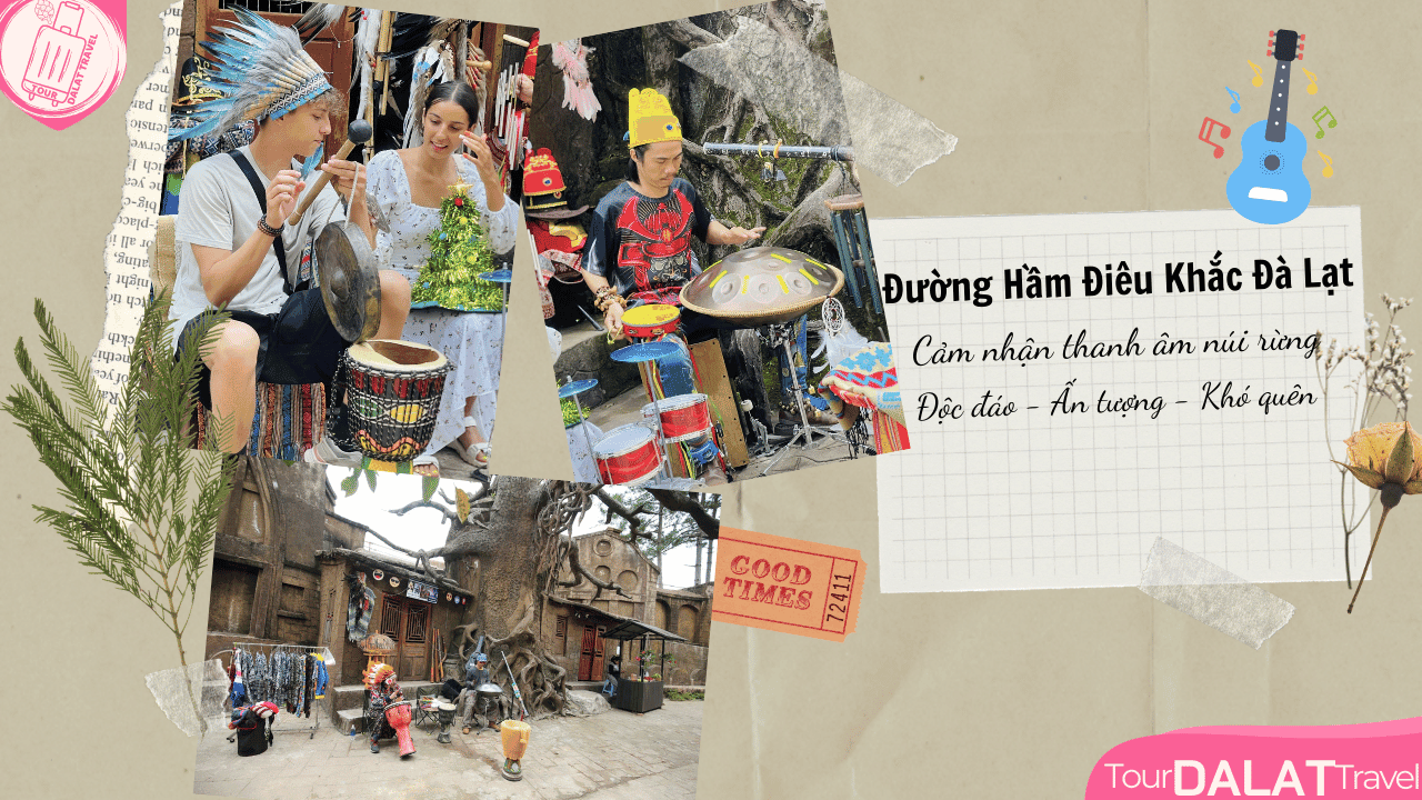 Đường hầm điêu khắc- nhạc cụ dân tộc