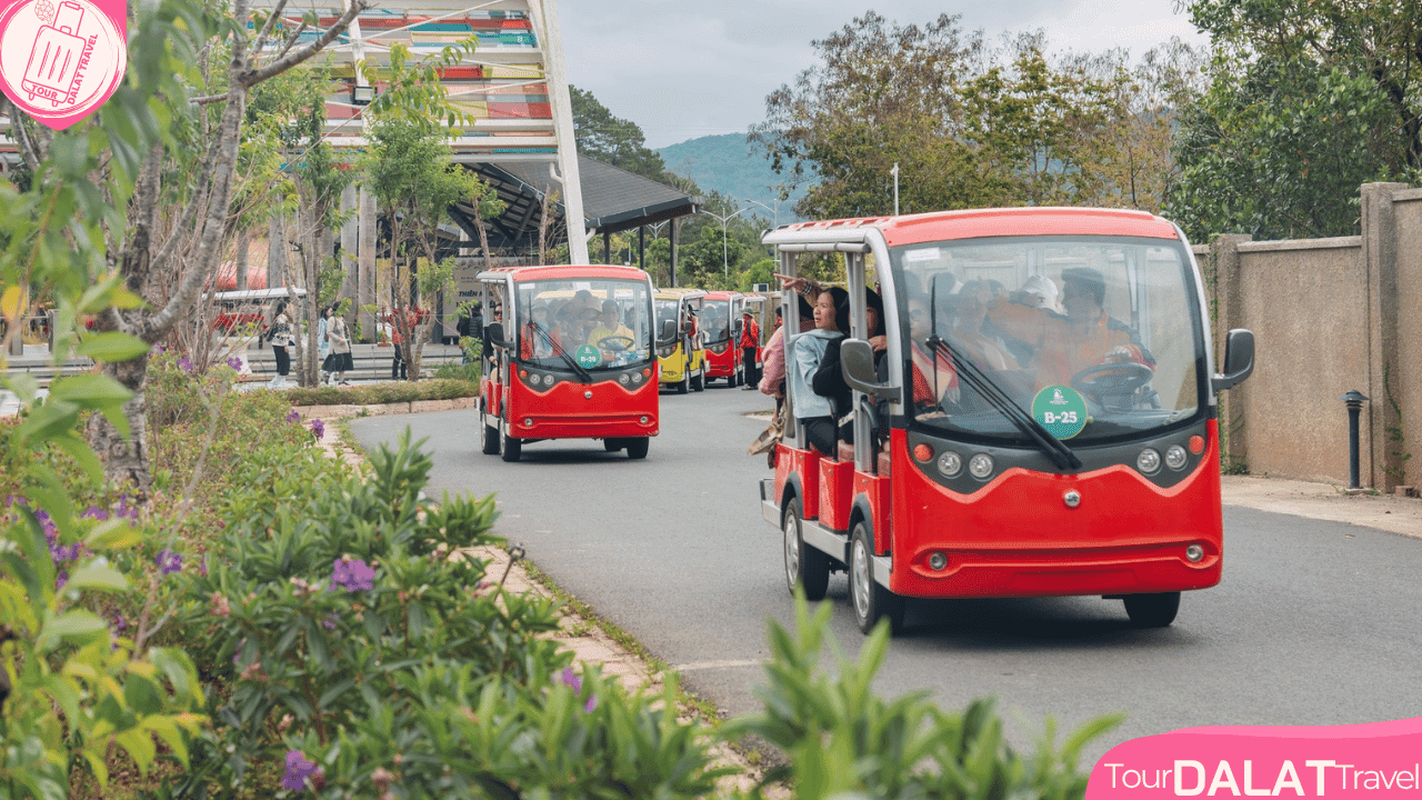 KDL Rừng thông núi voi Đà Lạt-xe điện