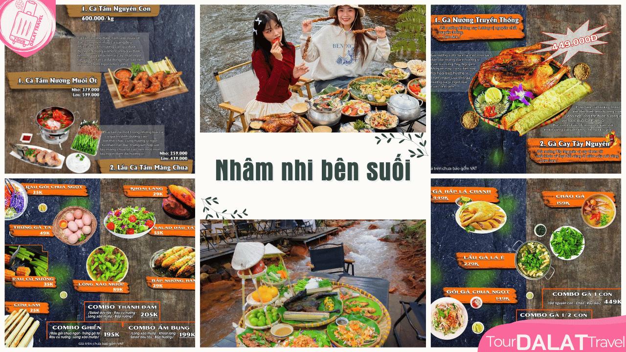 Suối bình yên - vườn địa đàng- ẩm thực